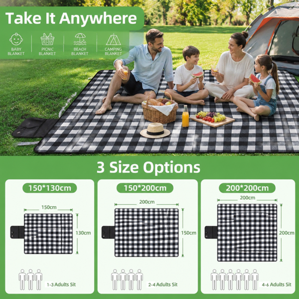 ChatGPT Image 2026年8月5日 14_51_32 135*150cm Outdoor Waterproof Picnic Blanket