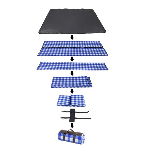 详情-14 150*200cm Waterproof Picnic Blanket Foldable Outdoor Mat