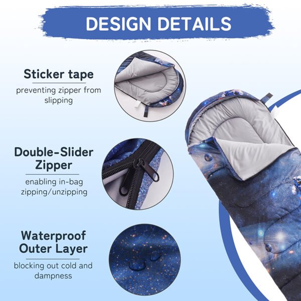 kids camping sleeping bag zipper detail kids camping sleeping bag zipper detail