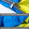Zipper Double Camping Sleeping Bag Detail Zipper Double Camping Sleeping Bag Detail