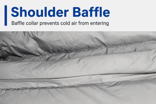 Duck Down Sleeping Bag Shoulder Baffle Details Duck Down Sleeping Bag Shoulder Baffle Details