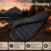 Warm duck down sleeping bag for cold weather Warm duck down sleeping bag for cold weather