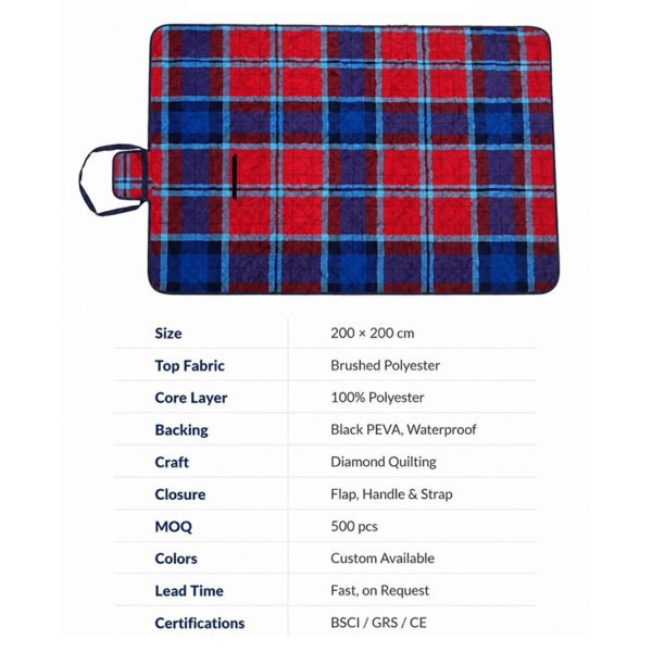 Main-05 Custom Logo Picnic Blanket