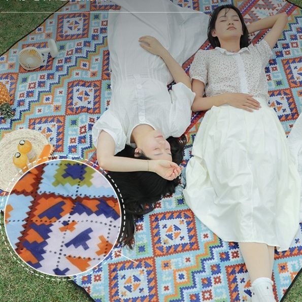 Nain-01 Geometric Patchwork Picnic Mat