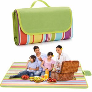 Portable beach blanket for outdoor use