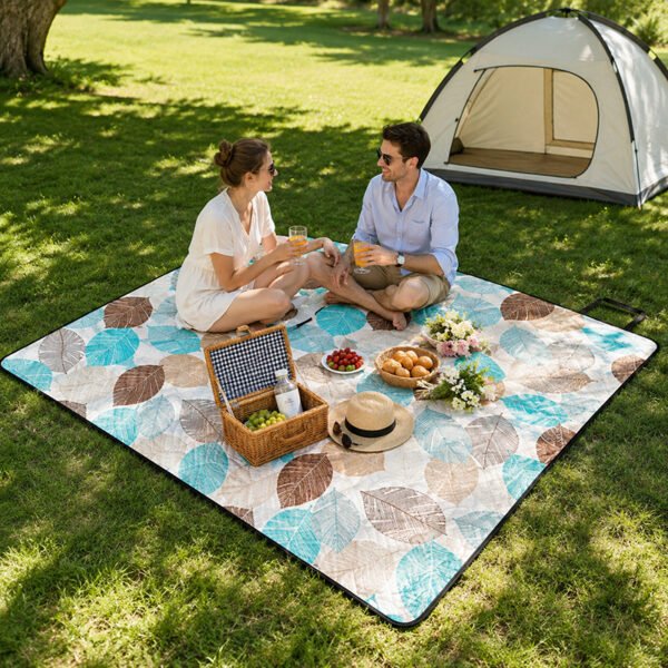 Portable Leaf Pattern Picnic Mat