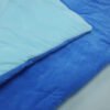 blue-kids-sleeping-bag-lining-detail Close-up of soft blue fabric on kids sleeping bag