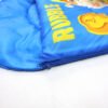 kids-sleeping-bag-zipper-lining Close-up of zipper and inner lining on a blue kids sleeping bag