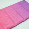 pink-purple-kids-sleeping-bag-fabric Pink and purple fabric panels of kids envelope sleeping bag