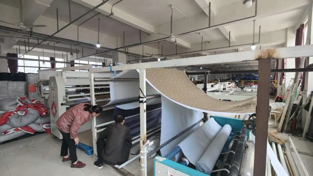 Sleeping bag material production for OEM manufacturing