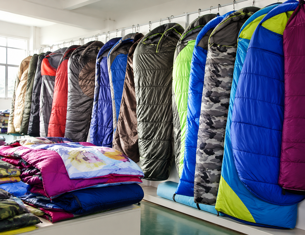 OEM and ODM sleeping bag manufacturing in a factory